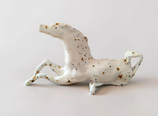 Cheval Appaloosa pour les passionnés Sculpture céramique émaillée