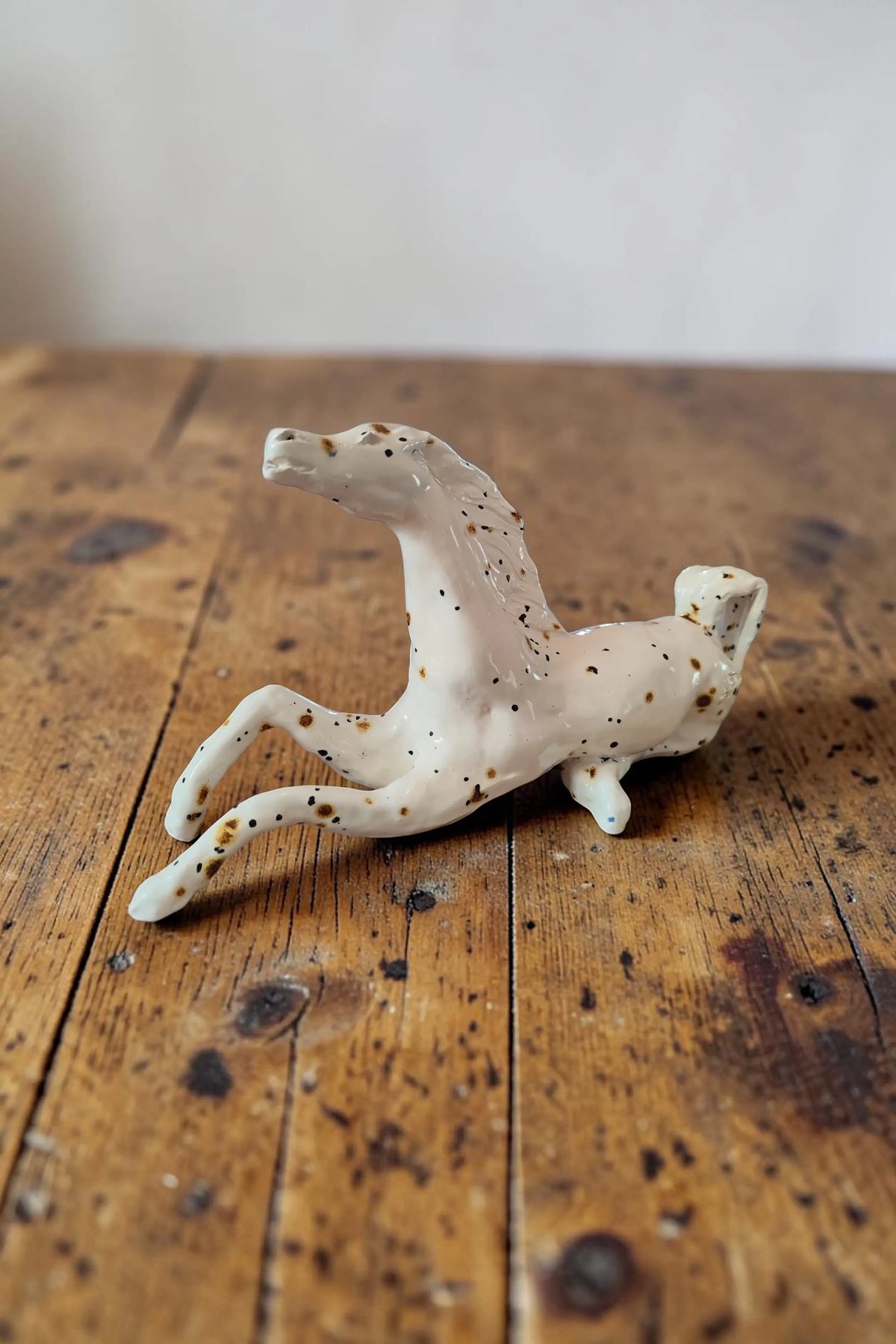 Cheval Appaloosa pour les passionnés Sculpture céramique émaillée
