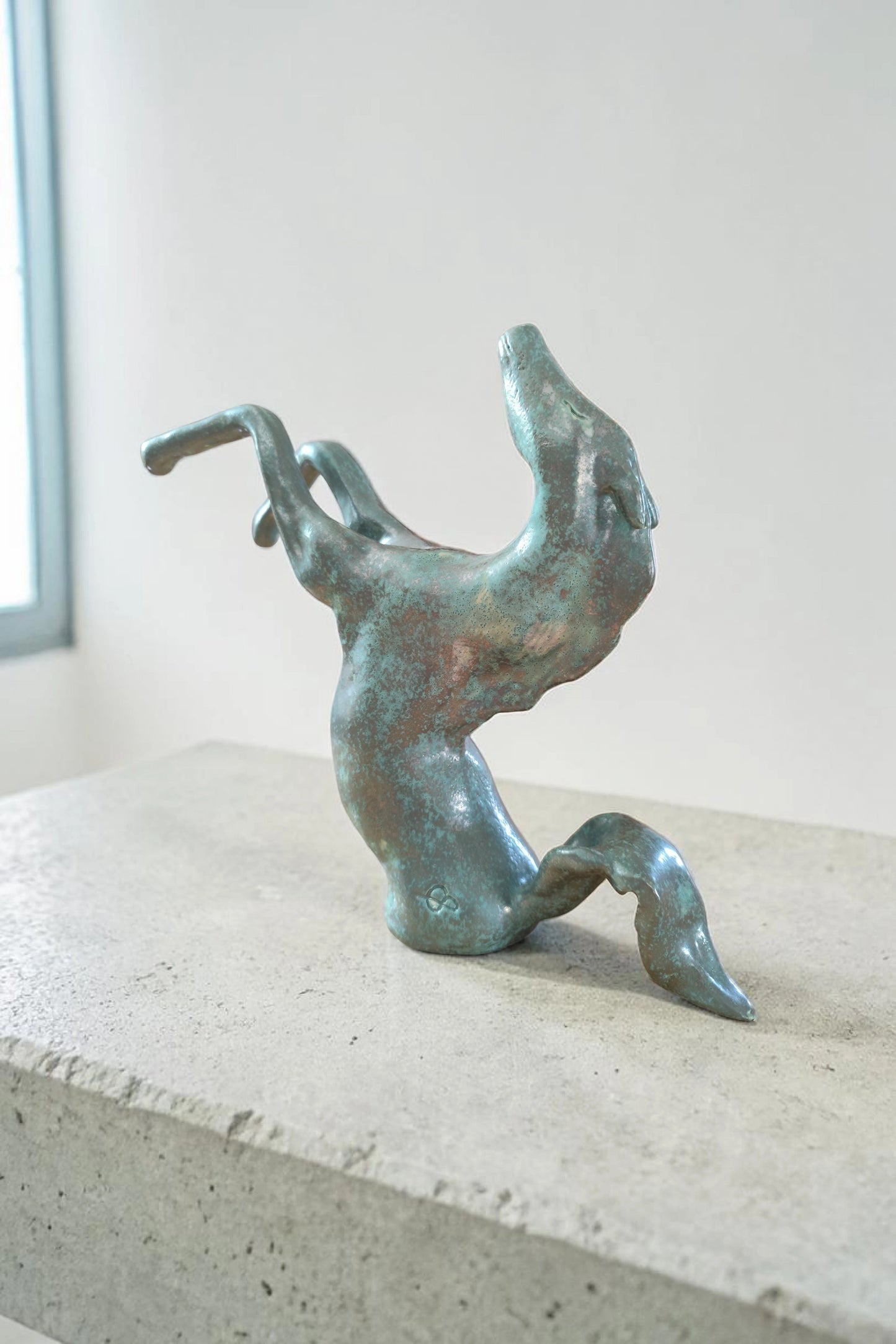 Green Prancing Horse Bronze – Ardèche Handcrafted Ceramics