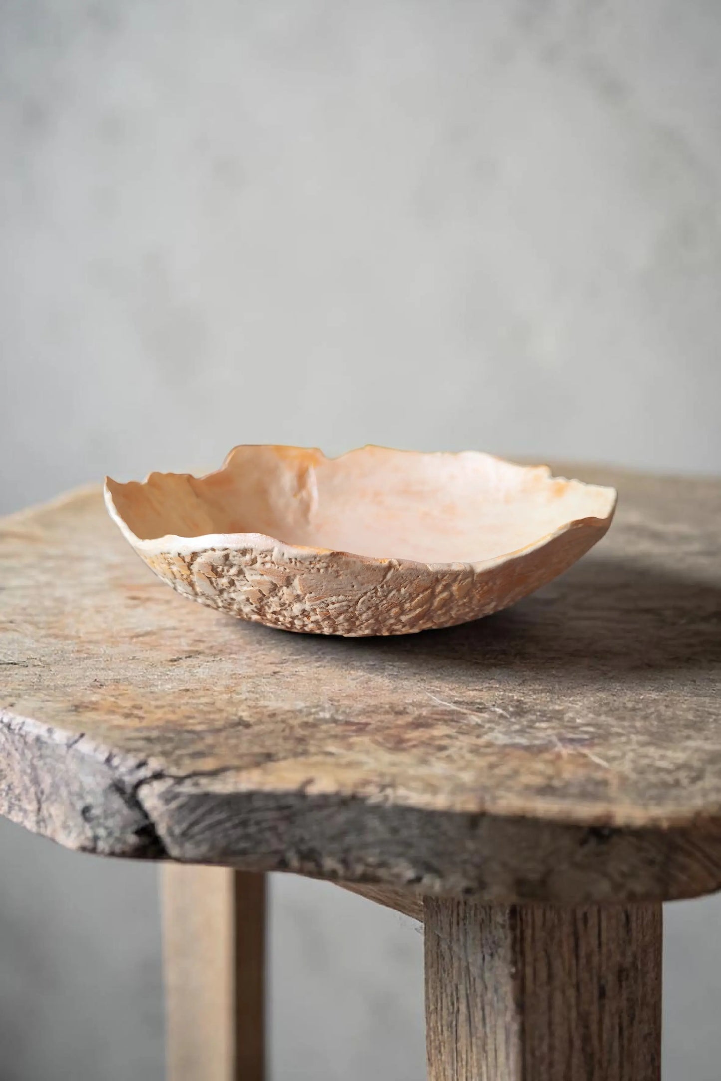 Large handcrafted earthenware fruit bowl